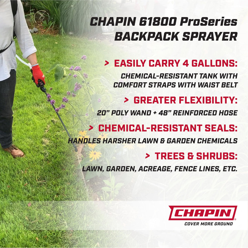CHAPIN sprayer showing the adjustable brass nozzle