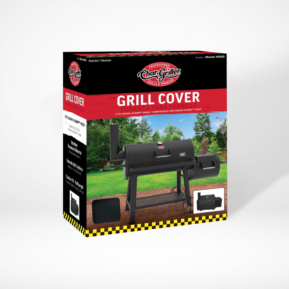 Char-Griller Grand Champ Grill Cover on grill model #8250