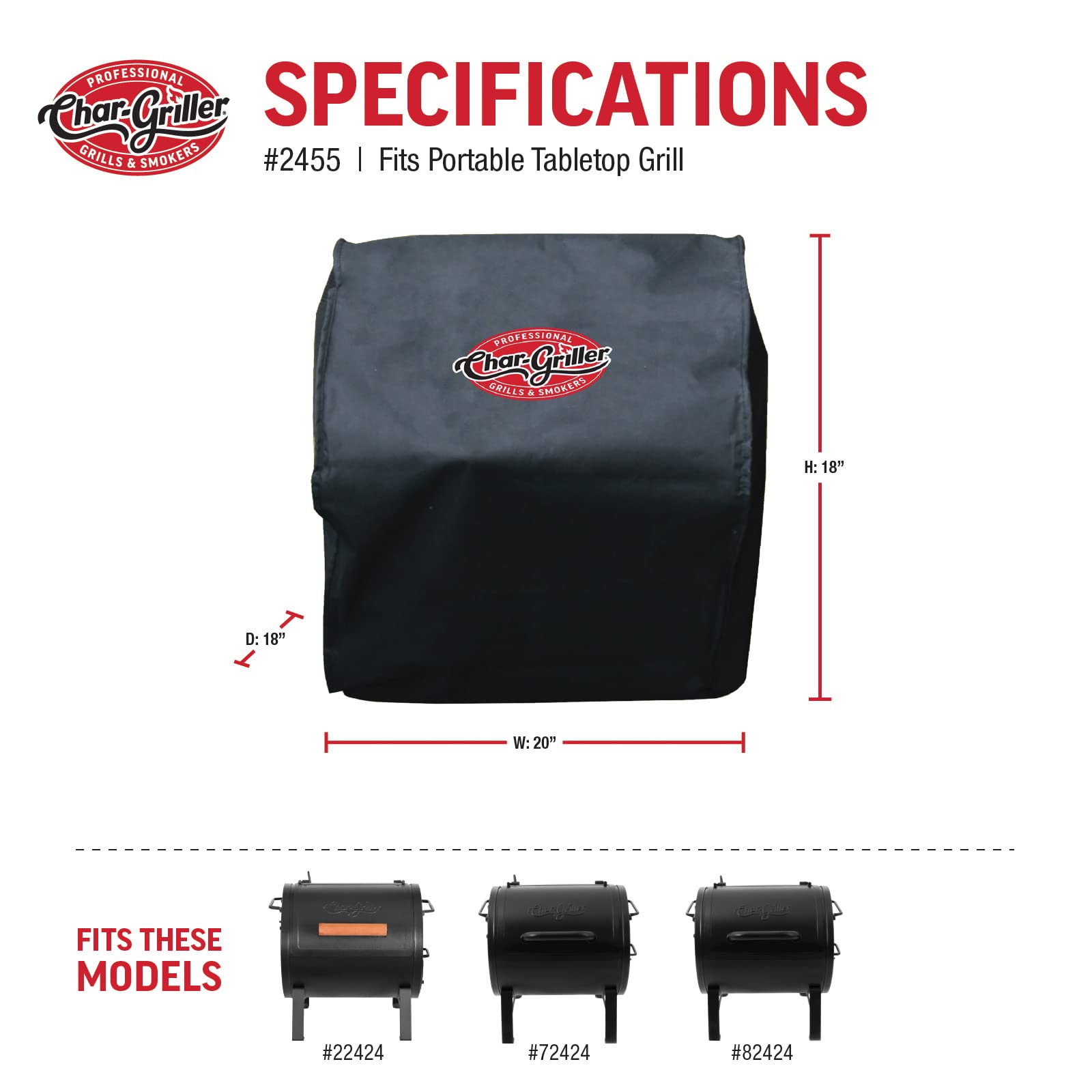 Char-Griller Side Fire Box Grill Cover detailed view of PVC lining