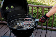 Charbroil Electric Charcoal Starter side view showing stainless steel construction