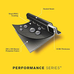 Charbroil Performance Grill Cover laid flat displaying dimensions