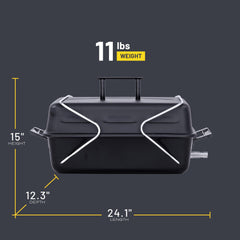 Charbroil Portable Gas Grill assembled with lid closed