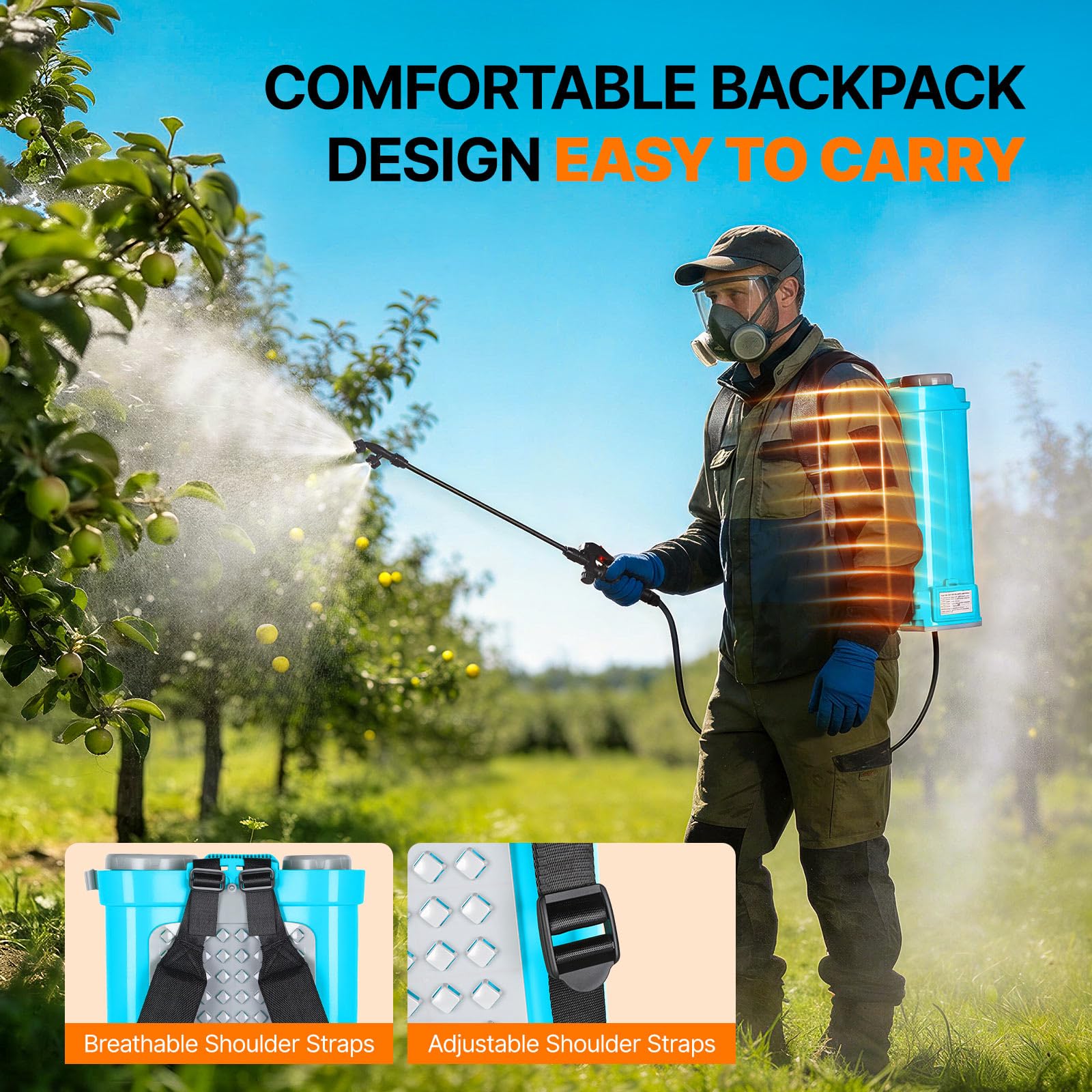 Charger included with OGERY Backpack Sprayer