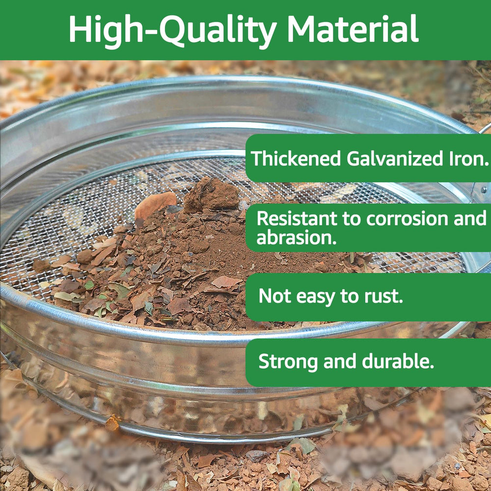CHARMDECOR Soil Sifter used in garden setting