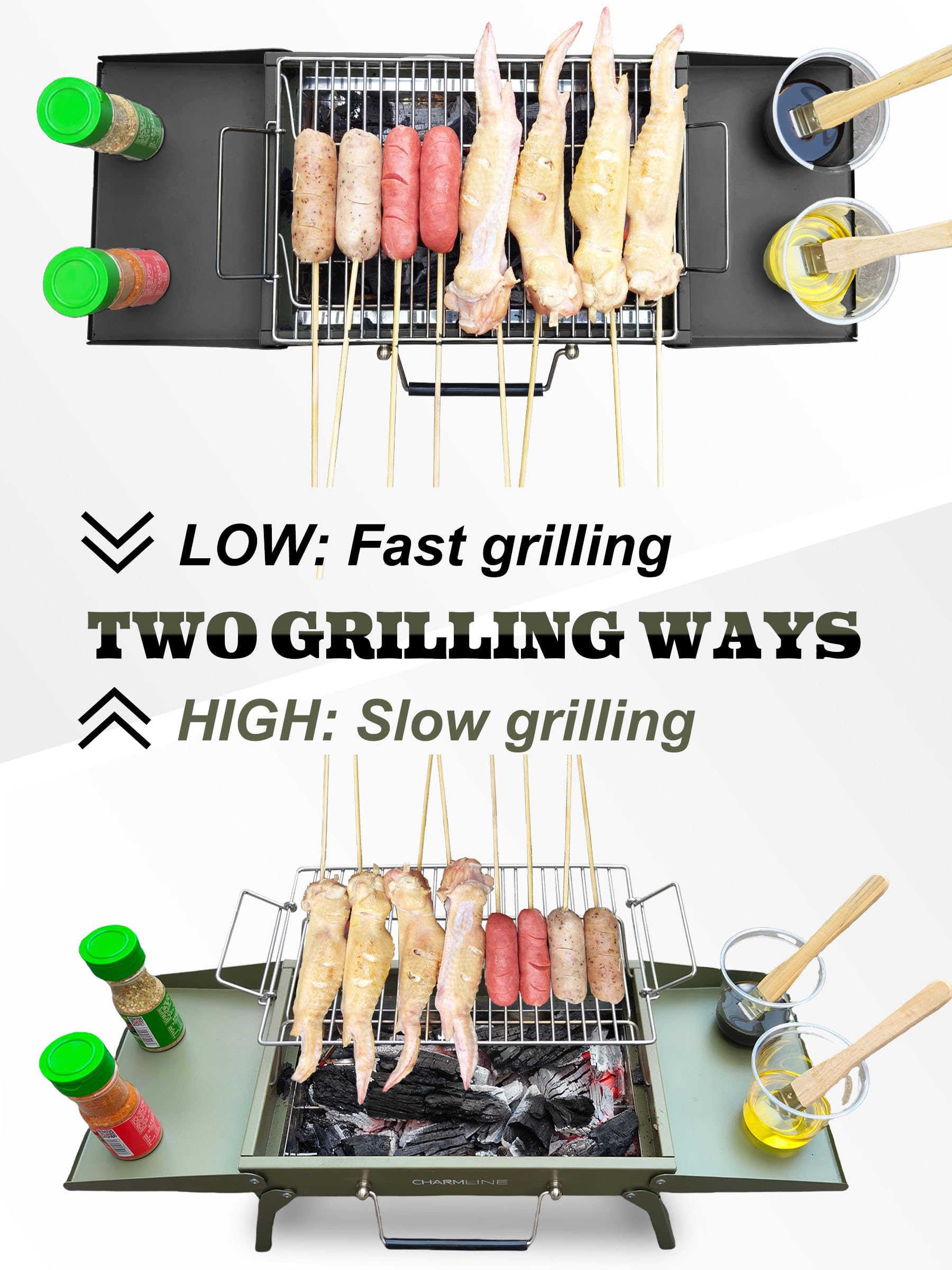 Charmline BBQ Grill in use at the beach