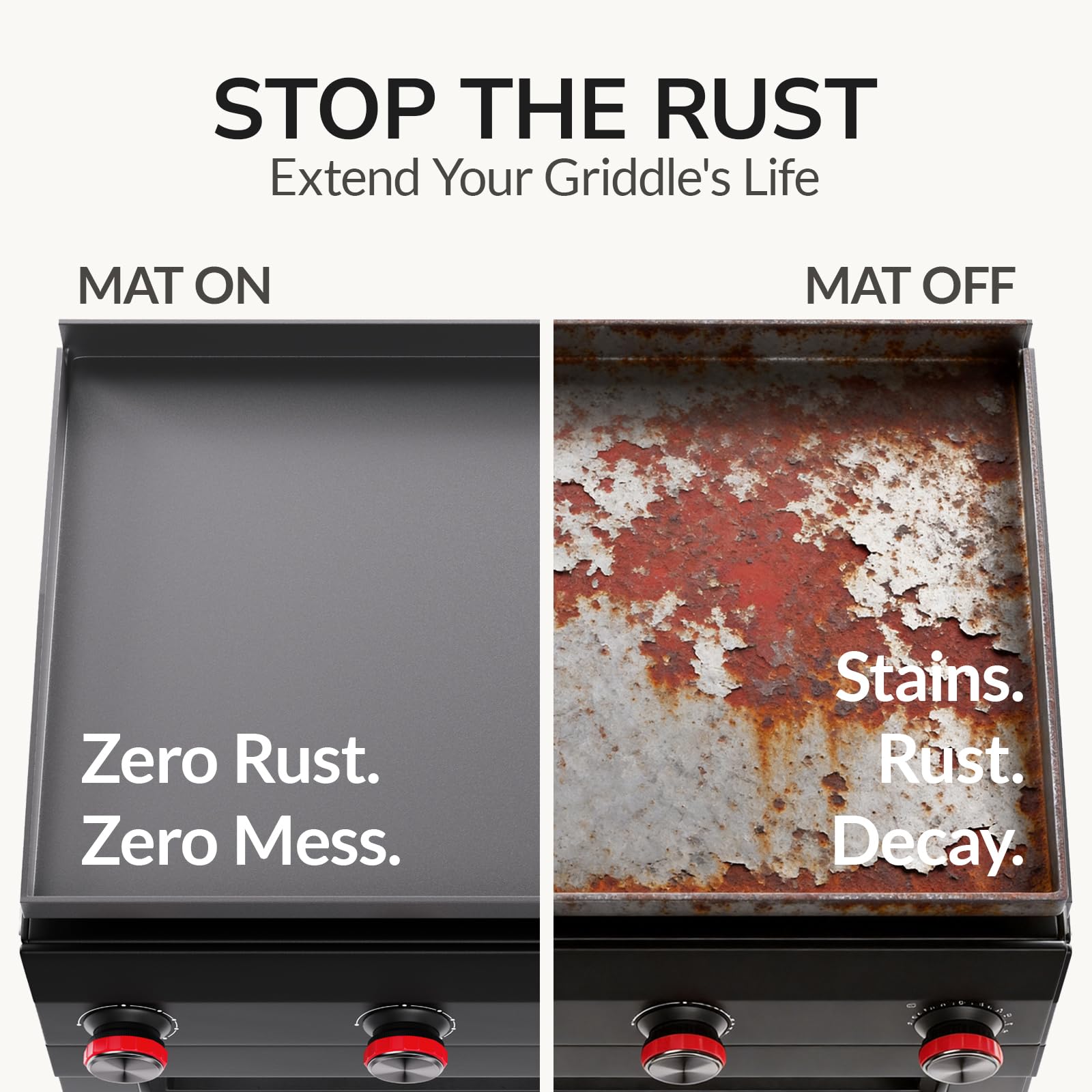 CHARMROSE Silicone Griddle Mat on Blackstone griddle