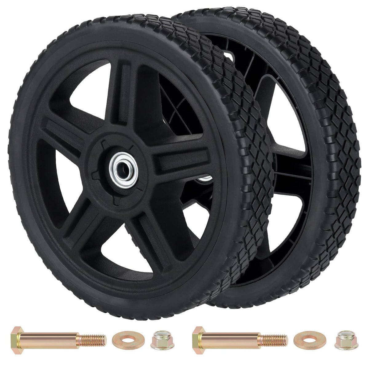 CheeMuii 10-inch lawn mower wheel front view