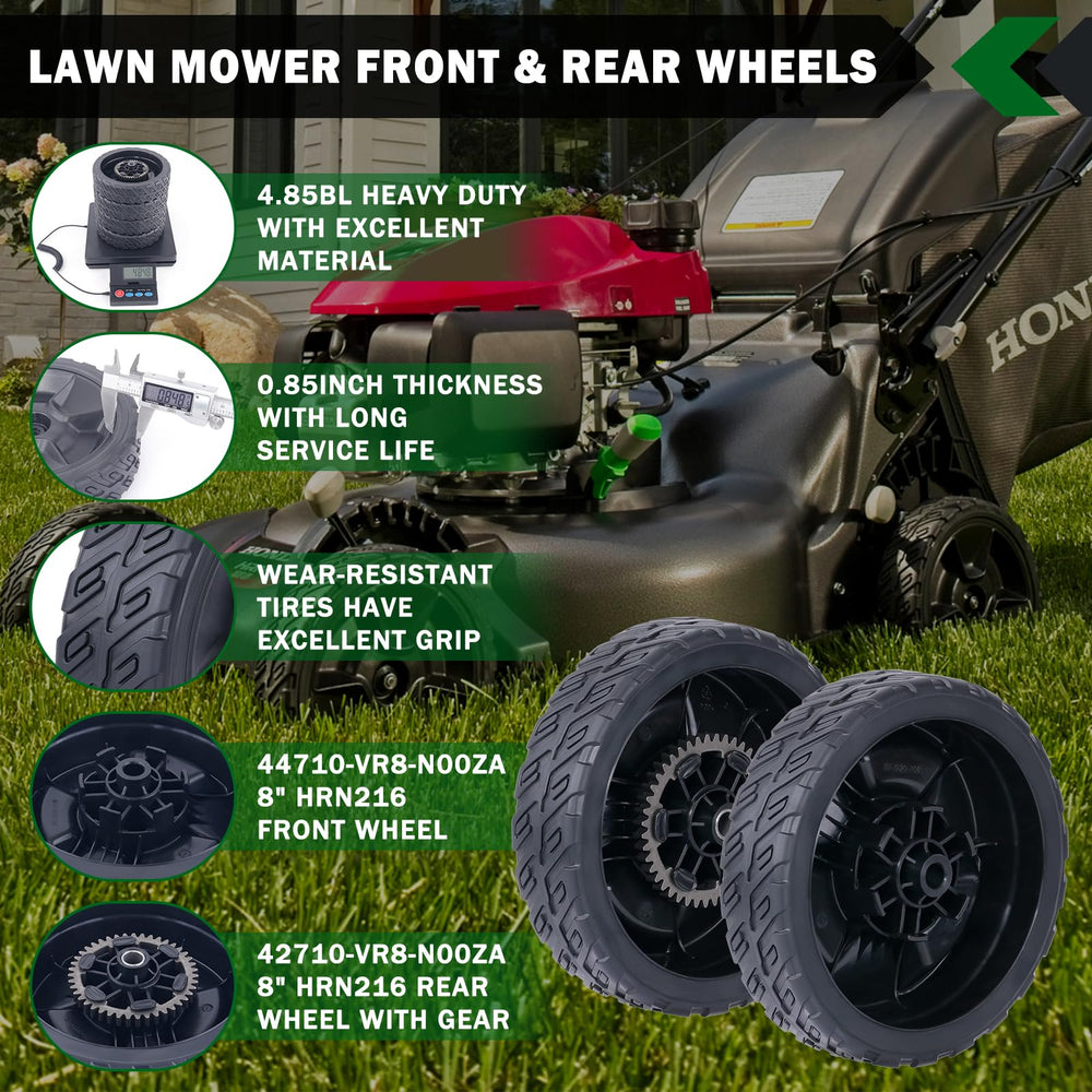 CheeMuii 8-inch front lawn mower wheel side view