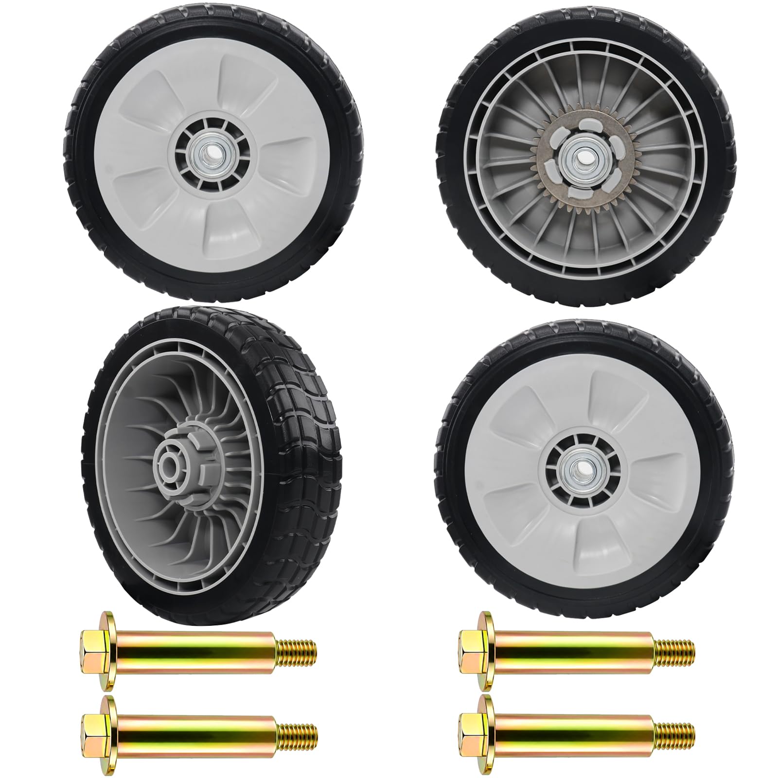 CheeMuii 8 Inch Lawn Mower Front Wheel Gray