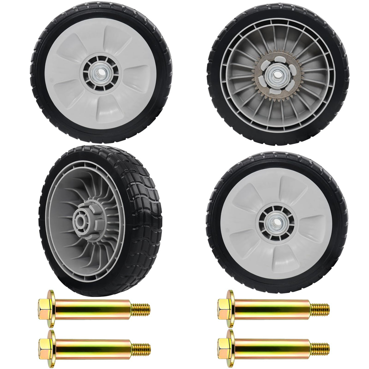 CheeMuii 8 Inch Lawn Mower Front Wheel Gray
