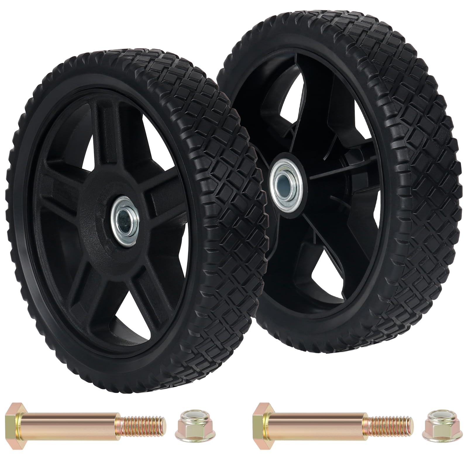 CheeMuii 8-inch lawn mower wheel front view