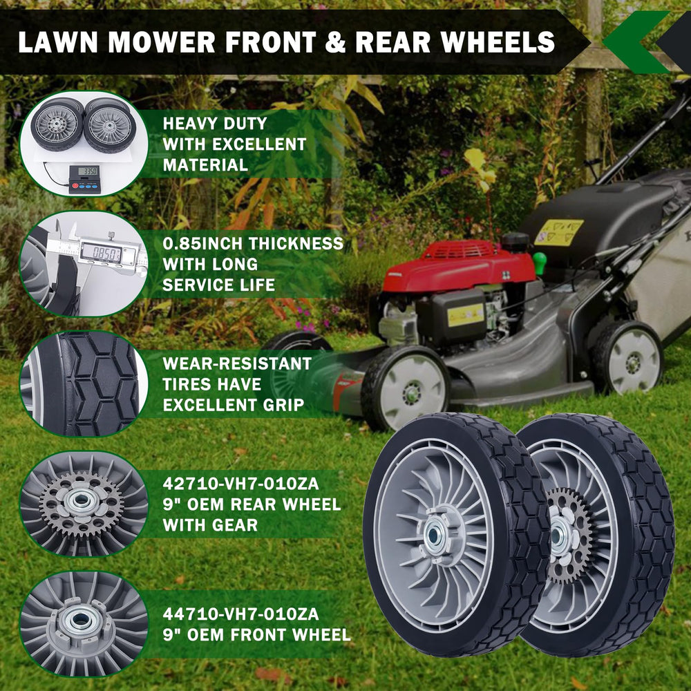 CheeMuii 9-inch lawn mower rear wheel grey