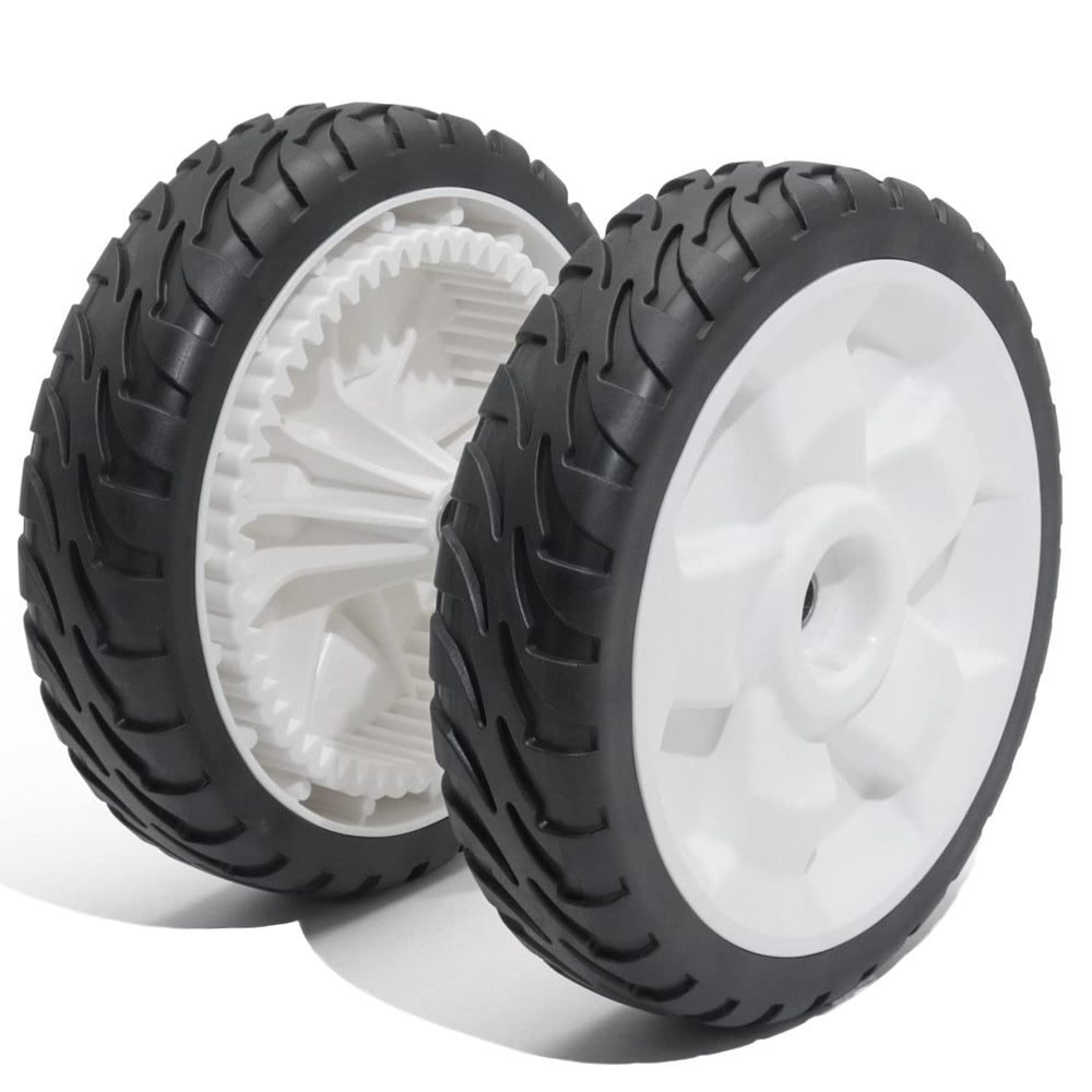 CheeMuii lawn mower wheel in outdoor setting