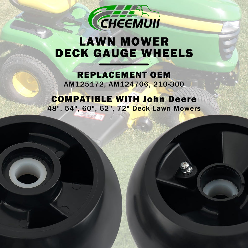 CheeMuii lawn mower wheels in packaging