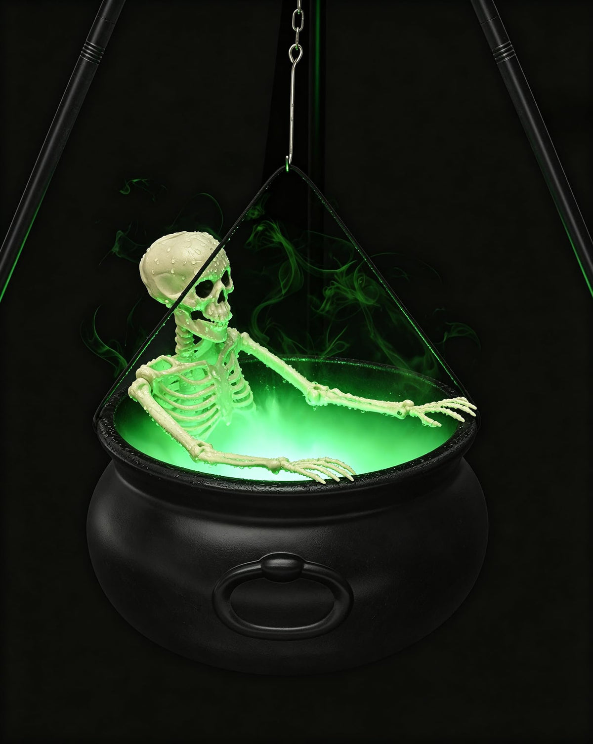 CheerBloom 52-inch Halloween cauldron with tripod display