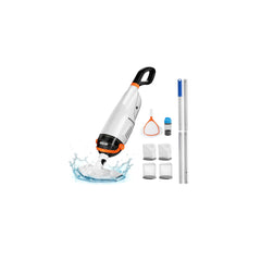 Cheerclean Cordless Handheld Pool Vacuum front view in orange