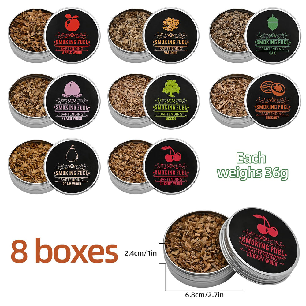 Cherry wood chips in decorative tin from Micovay
