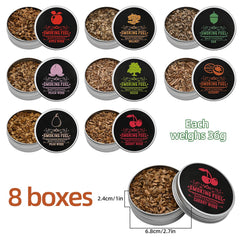 Cherry wood chips in decorative tin from Micovay