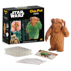 Chia Ewok Planter with chia seeds and drip tray