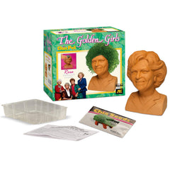 Chia Golden Girls Rose planter with chia seeds