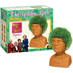 Chia Golden Girls Sophia terracotta planter front view