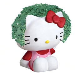 Chia Hello Kitty Planter with plastic drip tray and seed packets