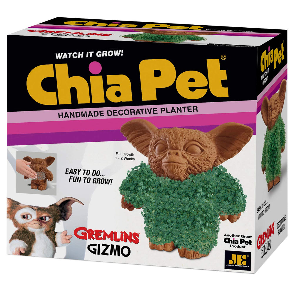 Chia Pet Gremlins Gizmo planter in a decorative setting
