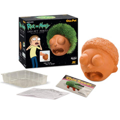 Chia Pet Morty planter showing the drip tray