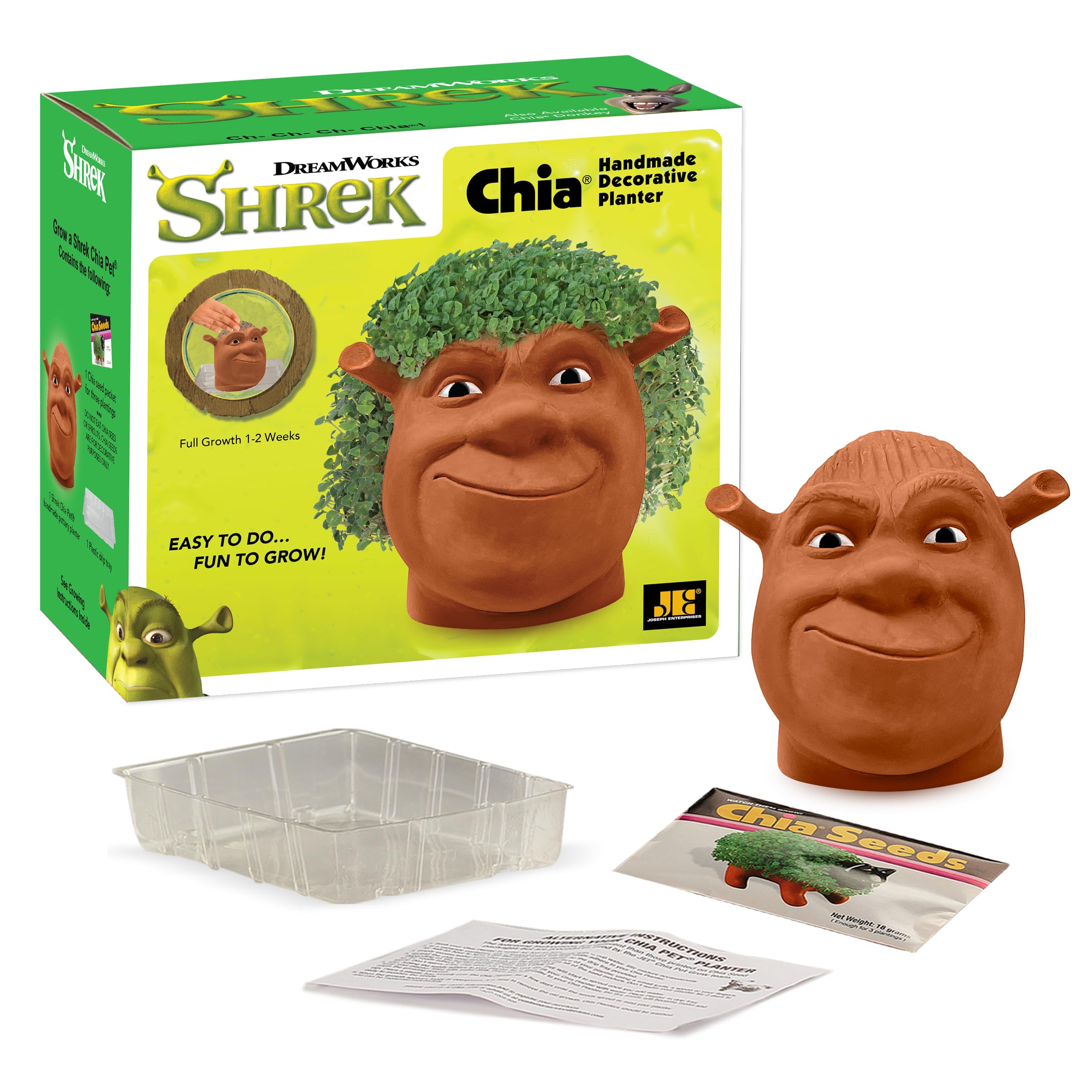 Chia Pet Shrek Planter in a decorative setting