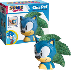 Chia Pet Sonic the Hedgehog terracotta planter with chia seeds