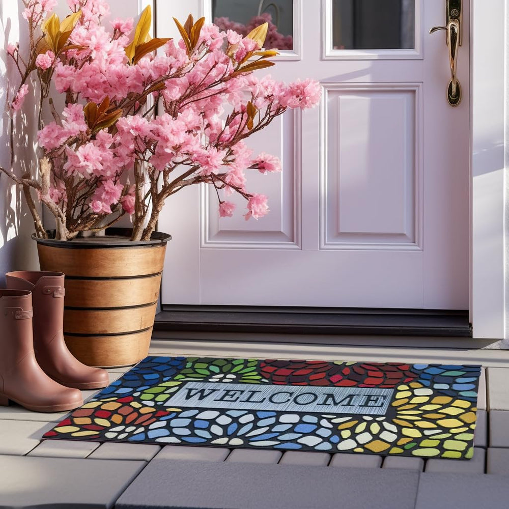 CHICHIC Colorful Welcome Mat design detail