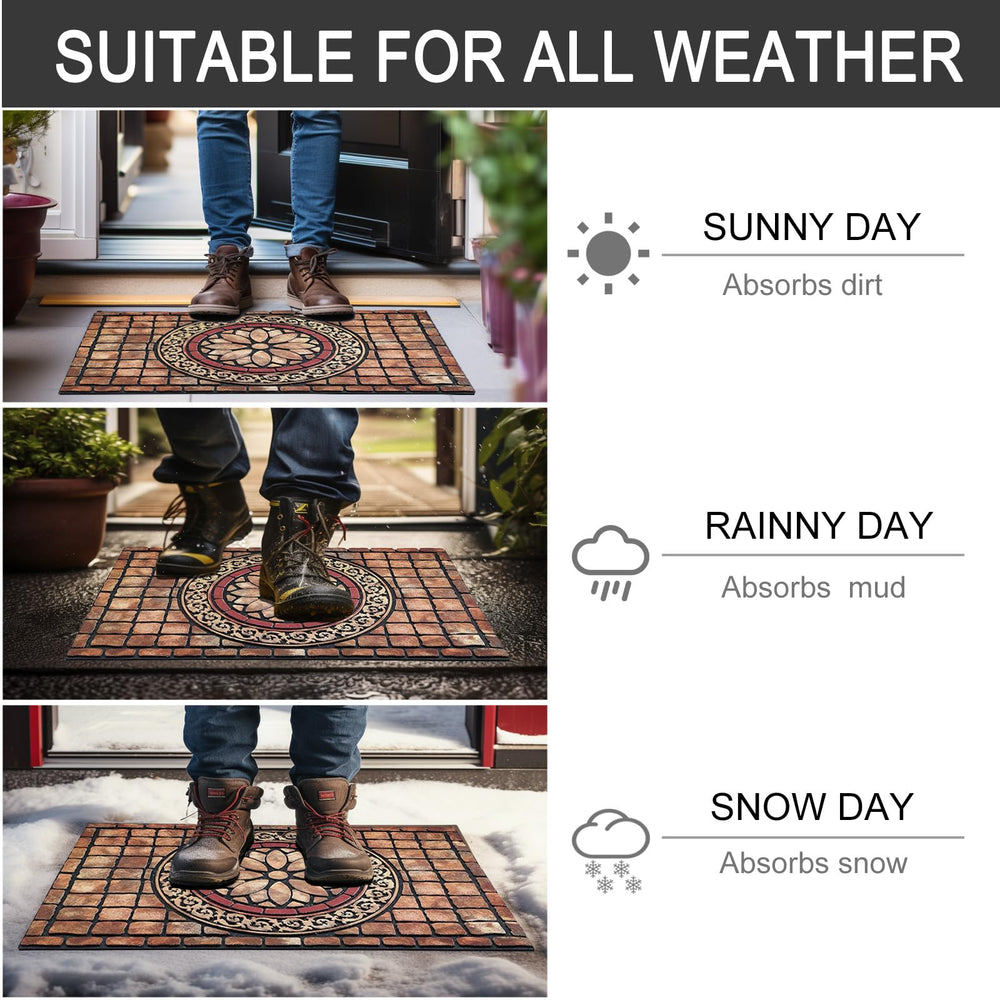 CHICHIC door mat capturing dirt and moisture