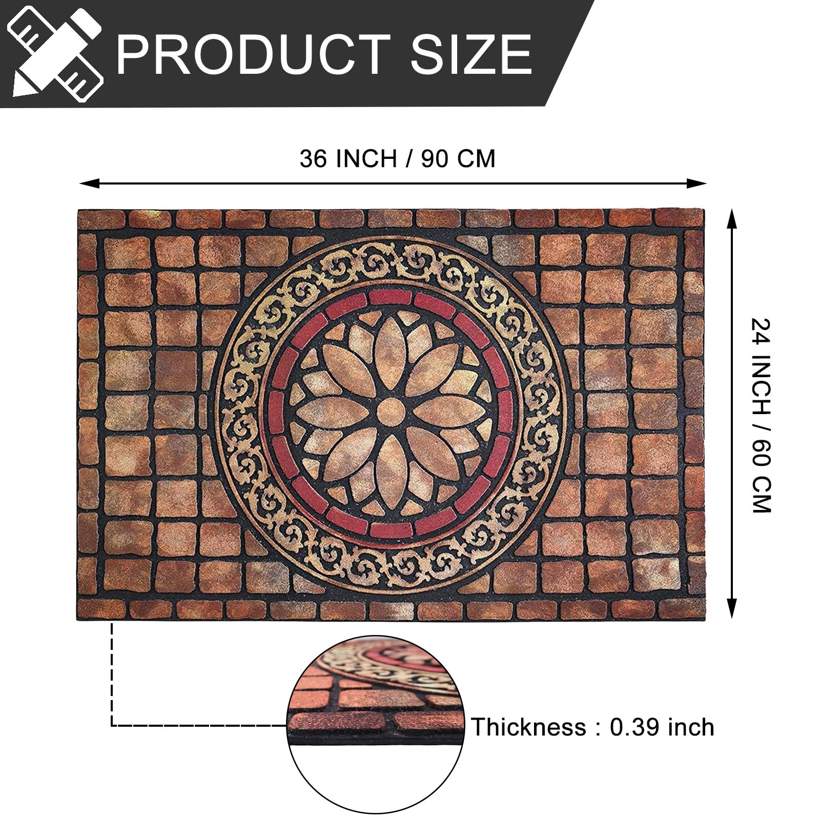 CHICHIC door mat in a mudroom setting
