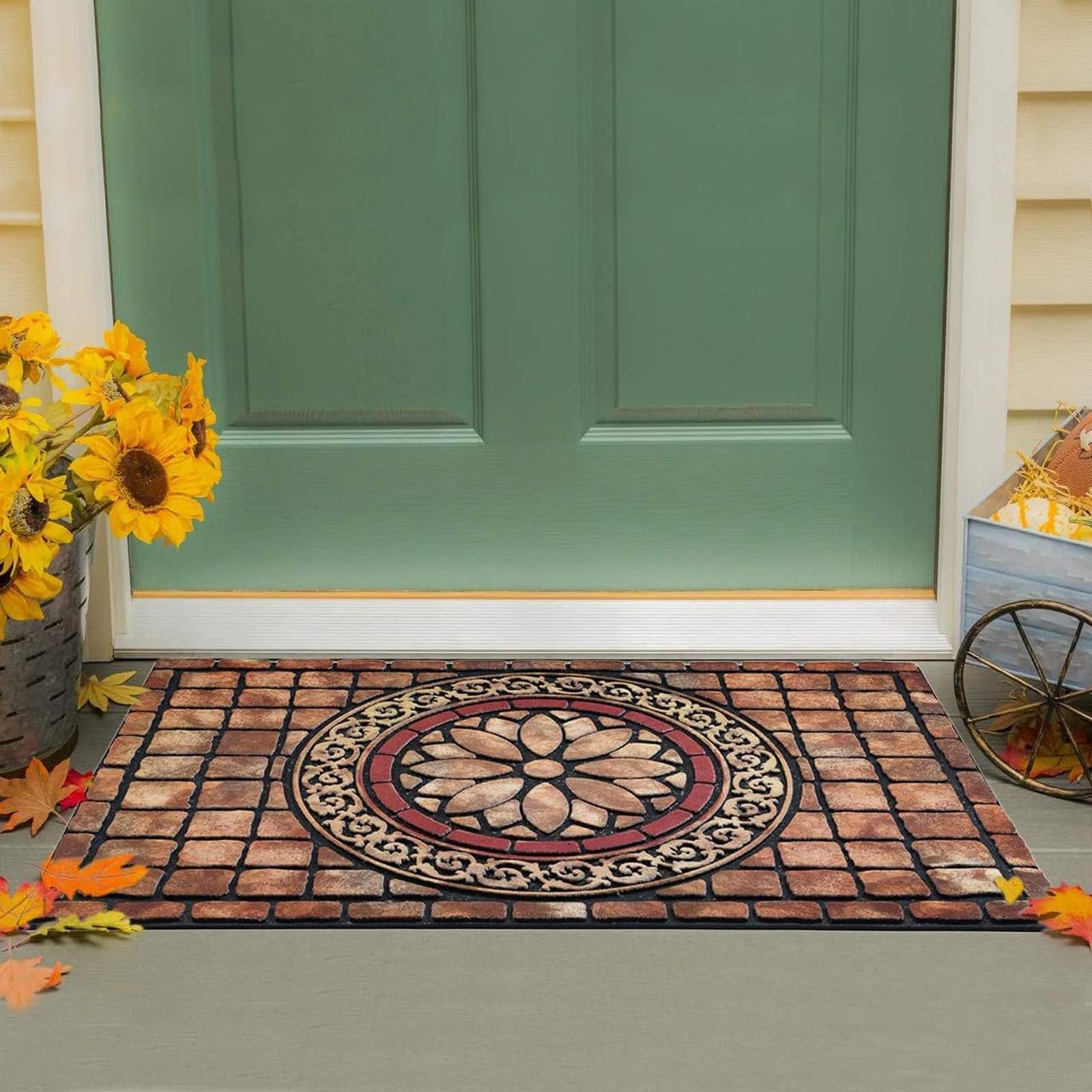 CHICHIC doormat showing non-slip rubber backing