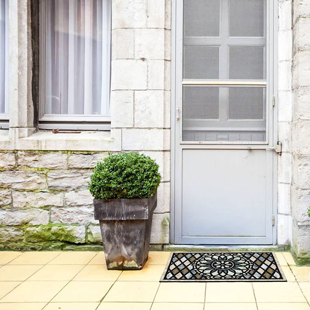 CHICHIC Welcome Door Mat in a laundry room