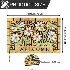 CHICHIC Welcome Door Mat side view showing thickness