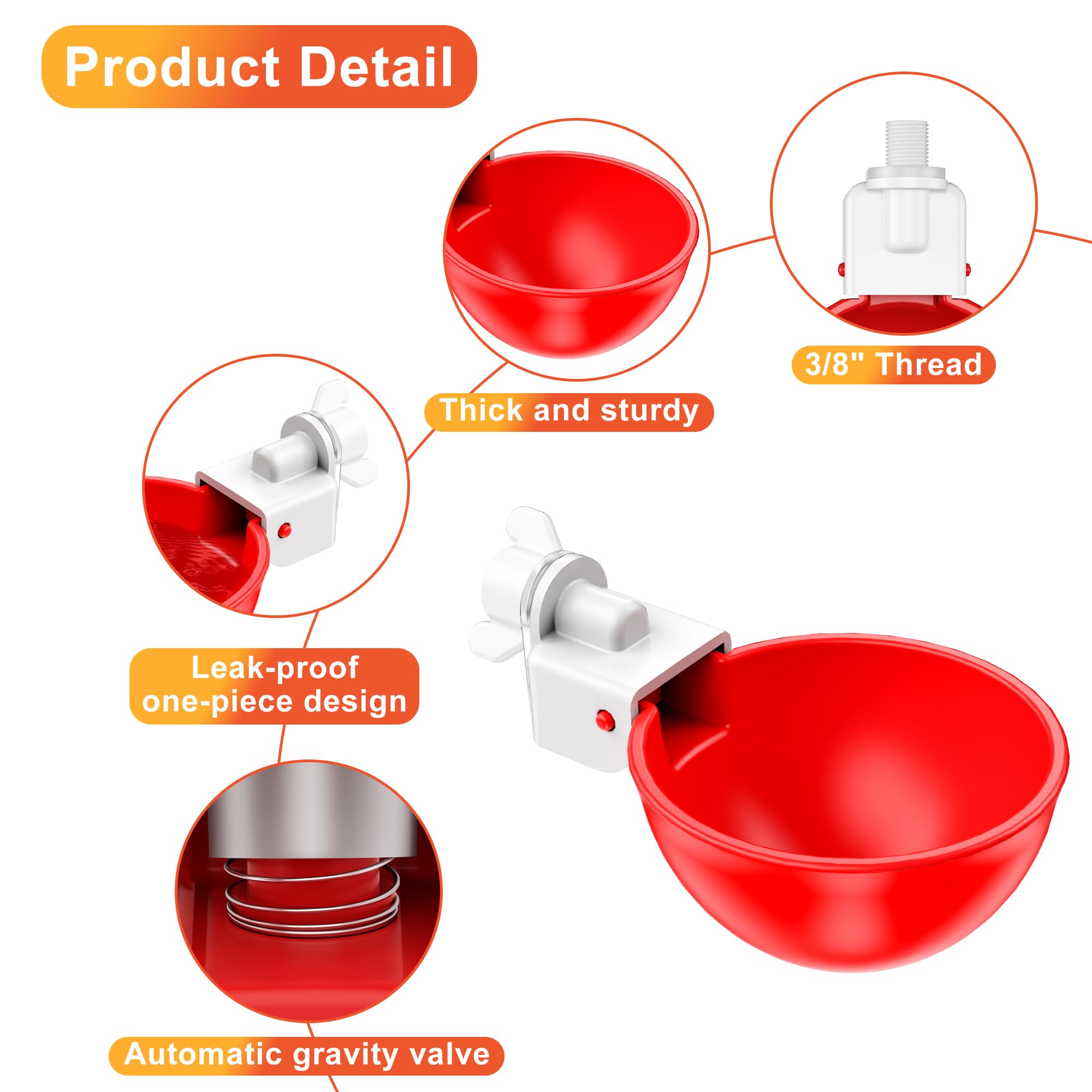 Chicken Waterer Cup in use with chickens