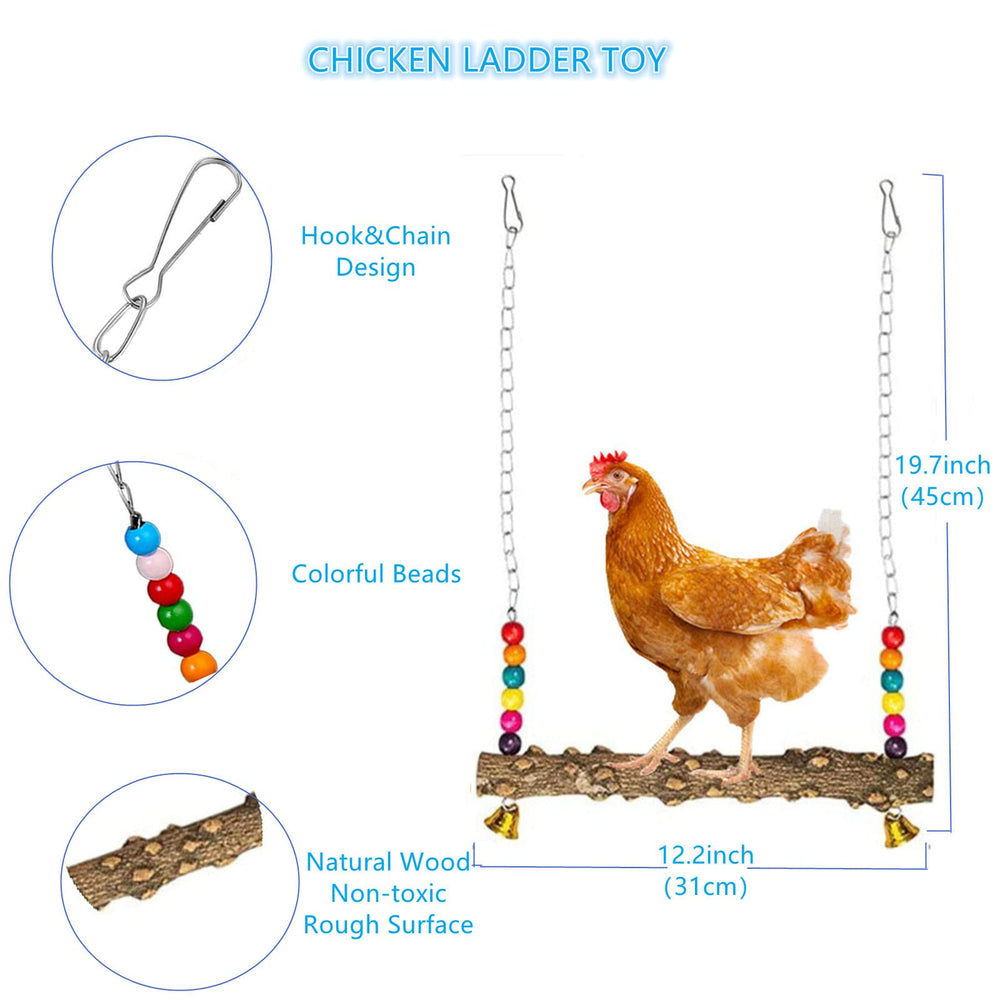 Chicken xylophone made of natural wood base with metal keys