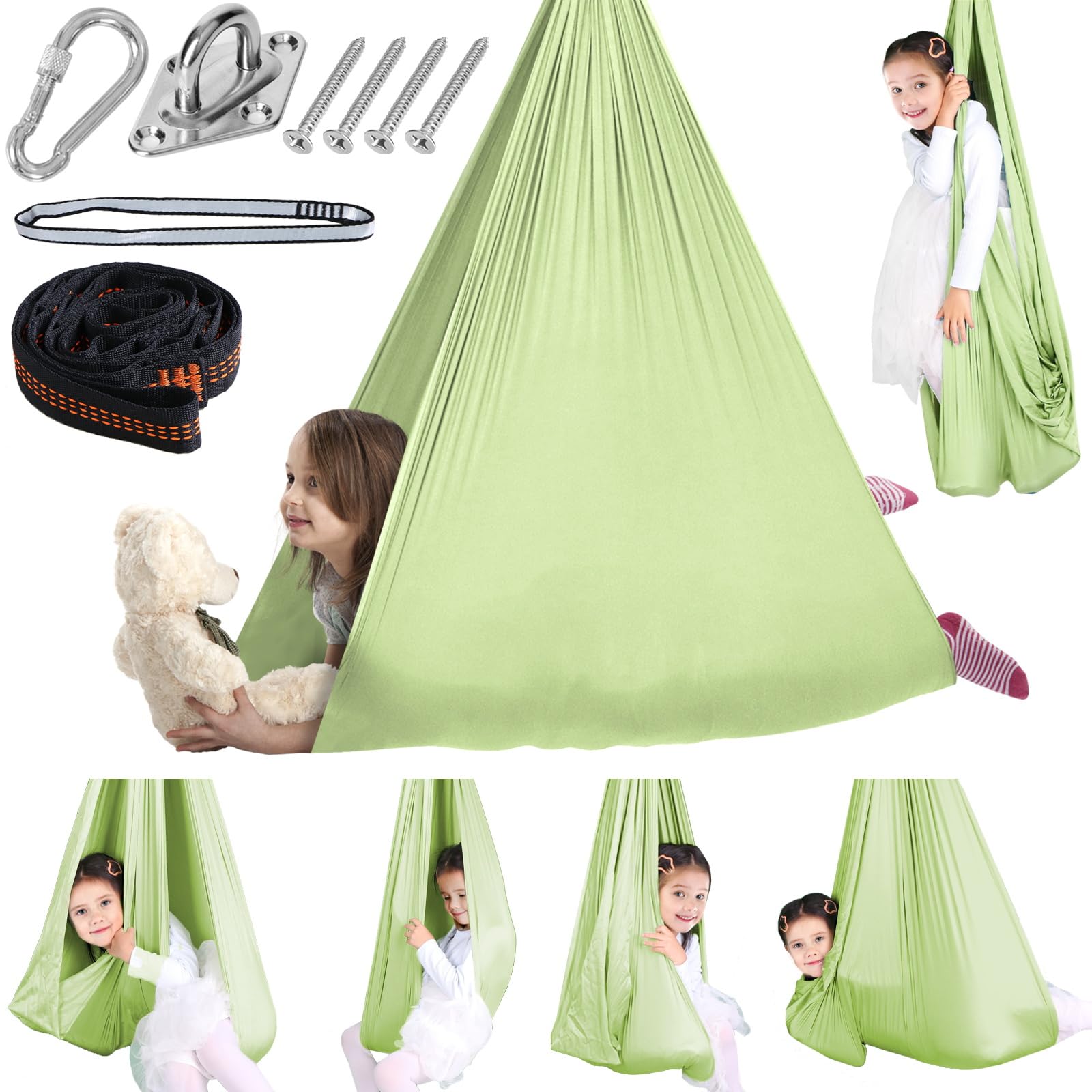 Chihee Sensory Swing front view in sage green