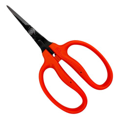 Chikamasa B-500H scissors in orange with carbon steel blades