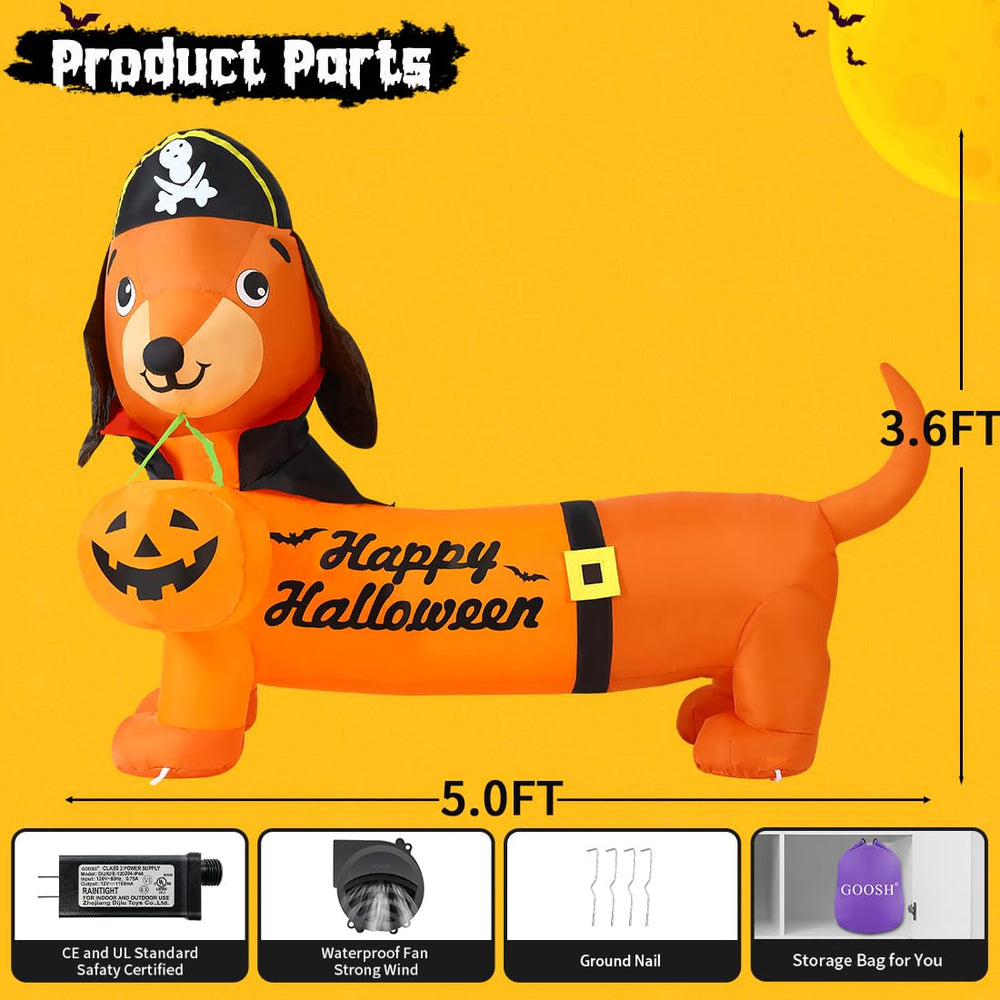 Children enjoying the Halloween inflatable decoration