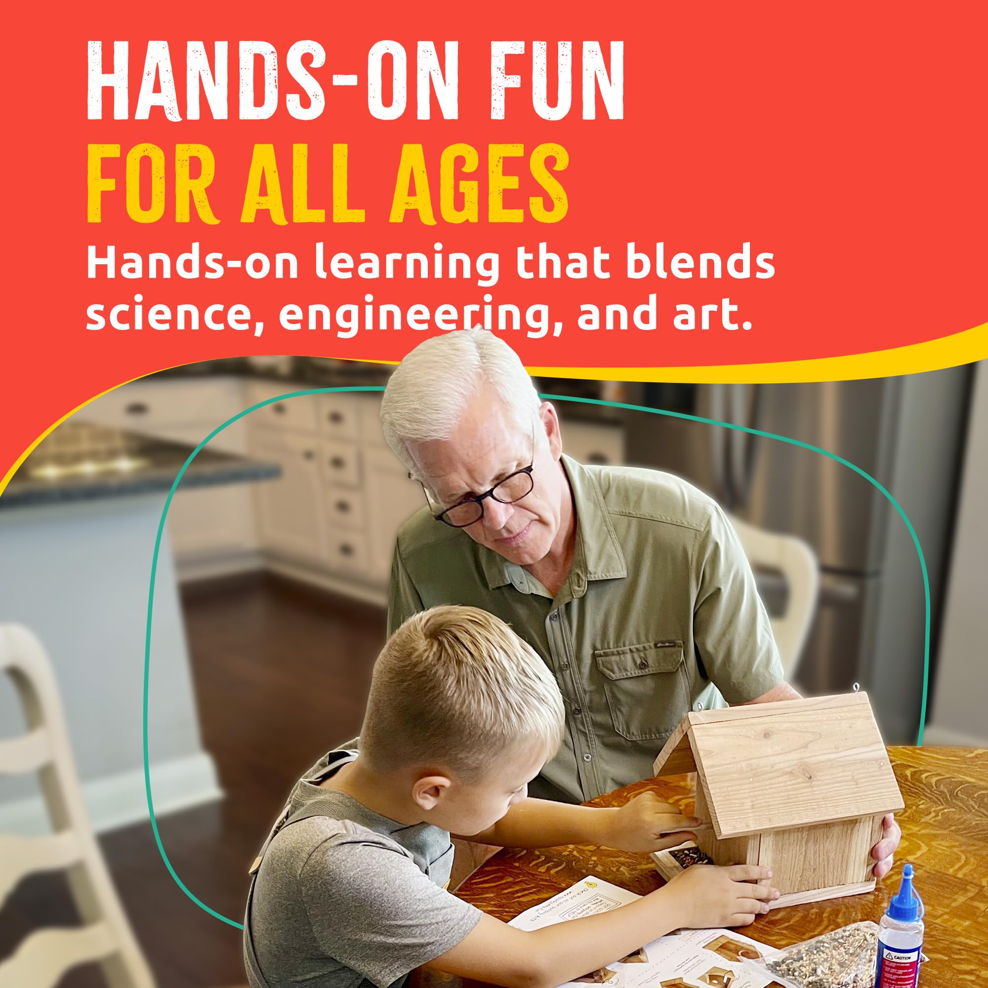 Children painting the SparkJump Jr Bird House Kit