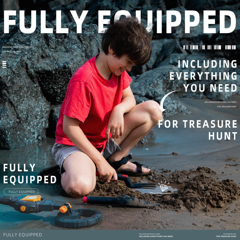 Children using PANCKY Kids Metal Detector during outdoor play