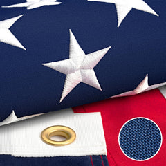 Chillchard 6x10 FT American flag front view with embroidered stars