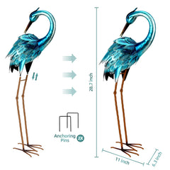chisheen Crane Garden Statue front view showcasing detailed carving