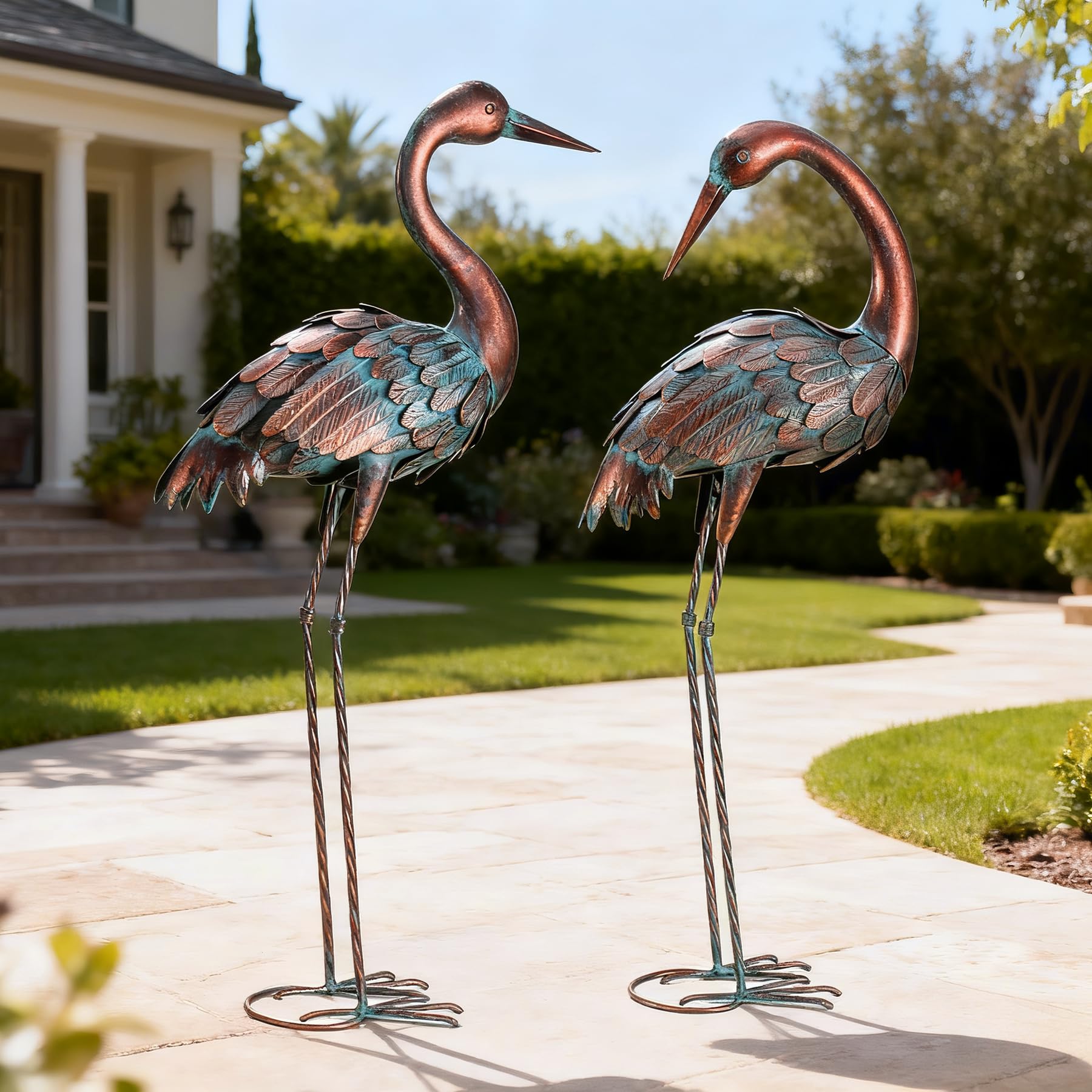 chisheen crane garden statues packaged for shipping