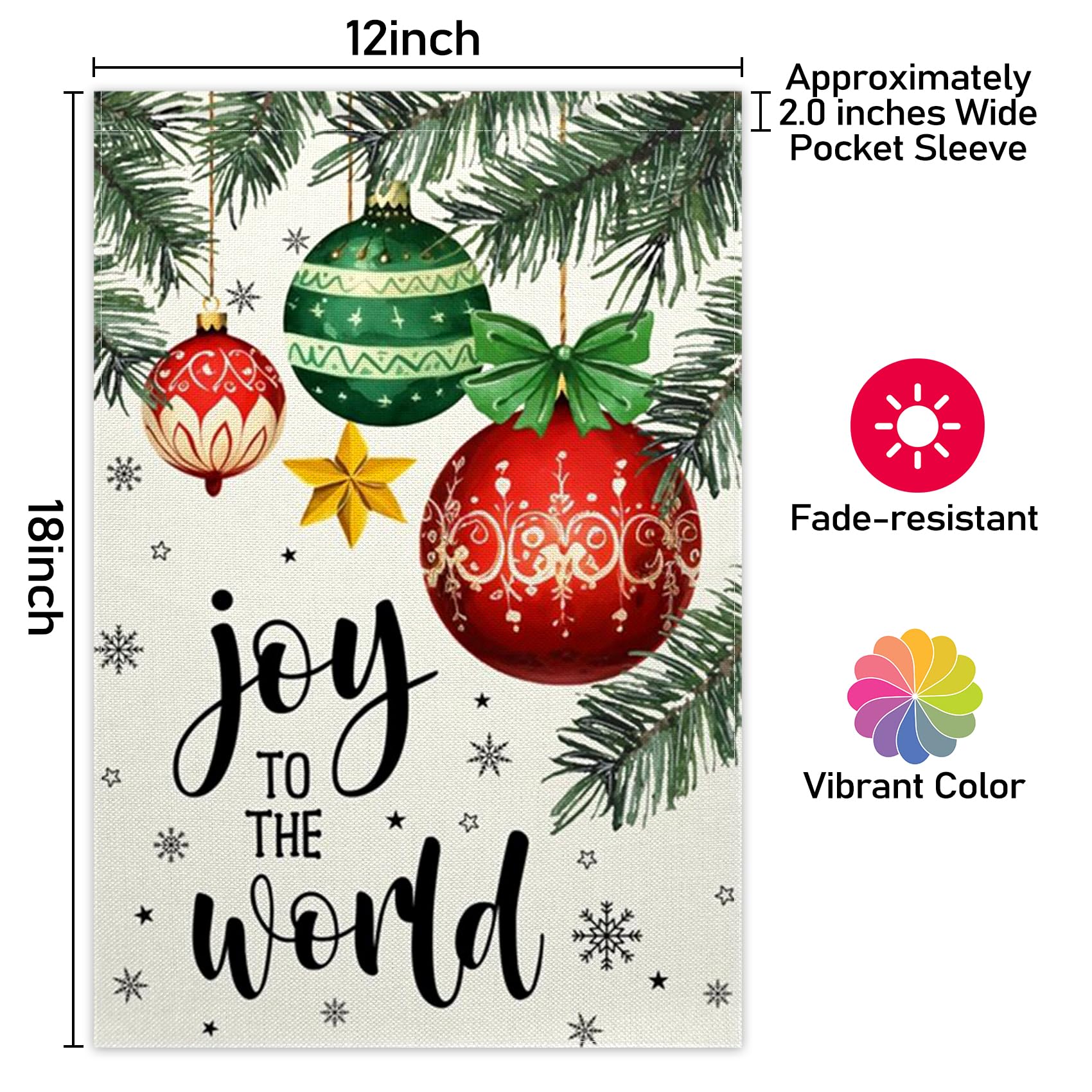 ChloropLastid Christmas Garden Flag hanging on a pole