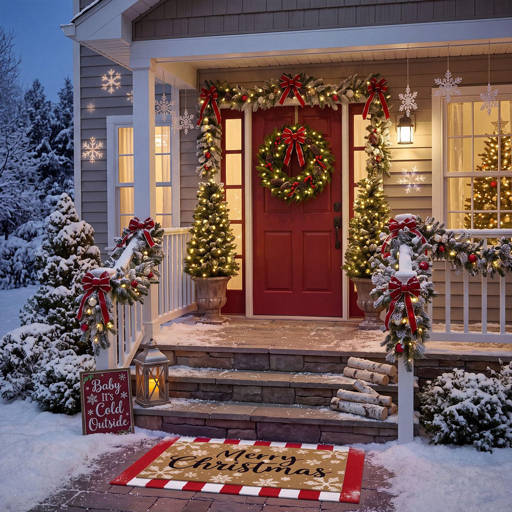 Christmas door mat set packaging with dimensions