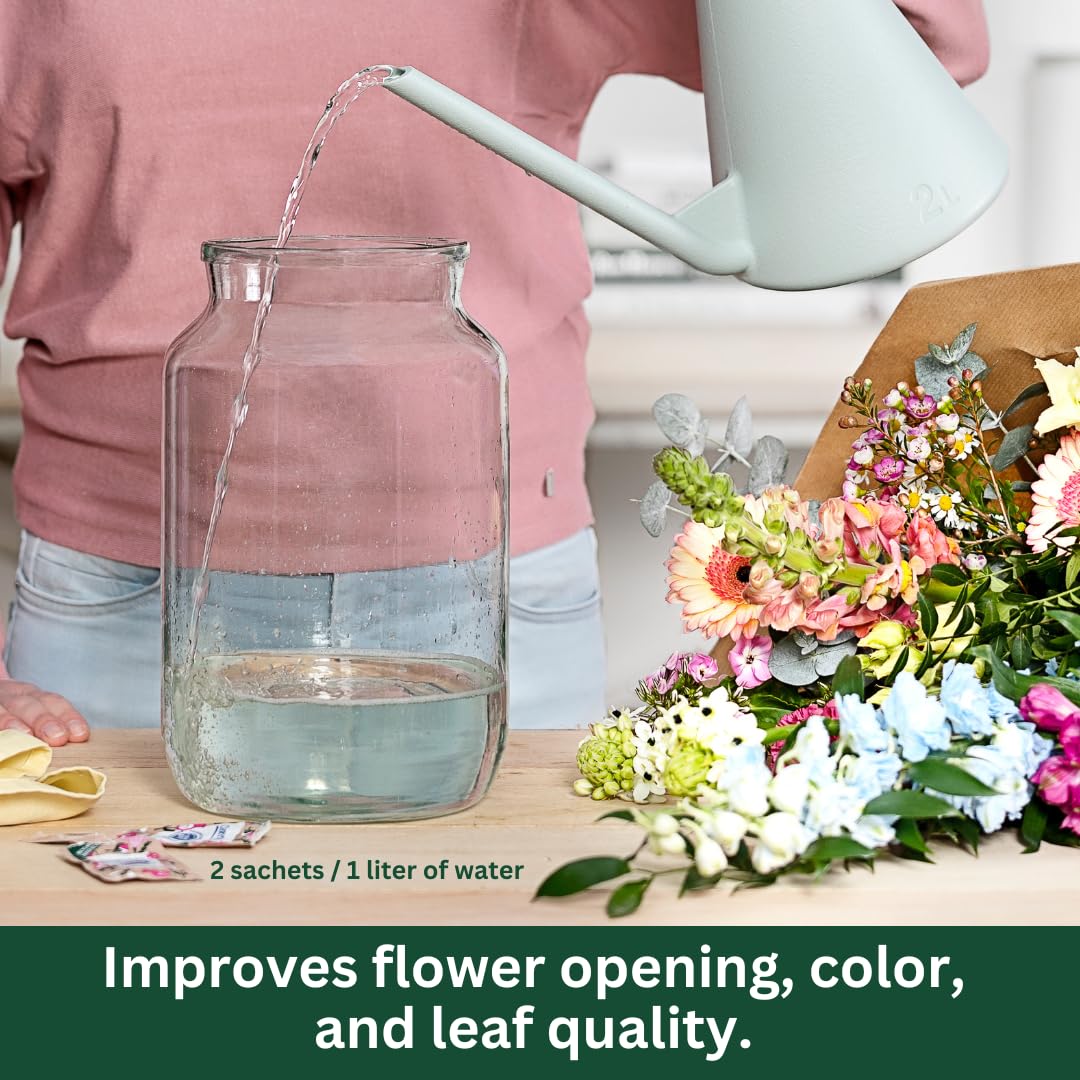 Chrysal flower food sachet with water mixing instructions