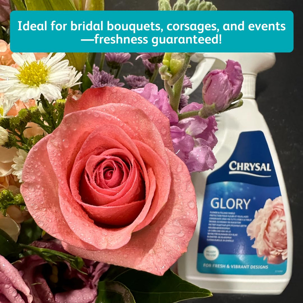 Chrysal Glory Flower Finish Spray close-up of label